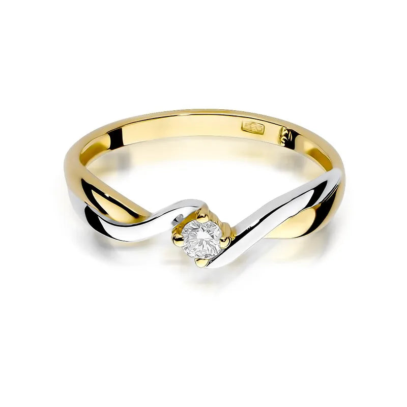 zlatý prsteň s diamantom 0,10 ct w0208-diw-02