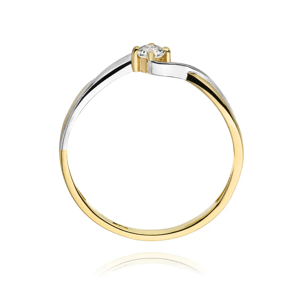 zlatý prsteň s diamantom 0,10 ct w0208-diw-02