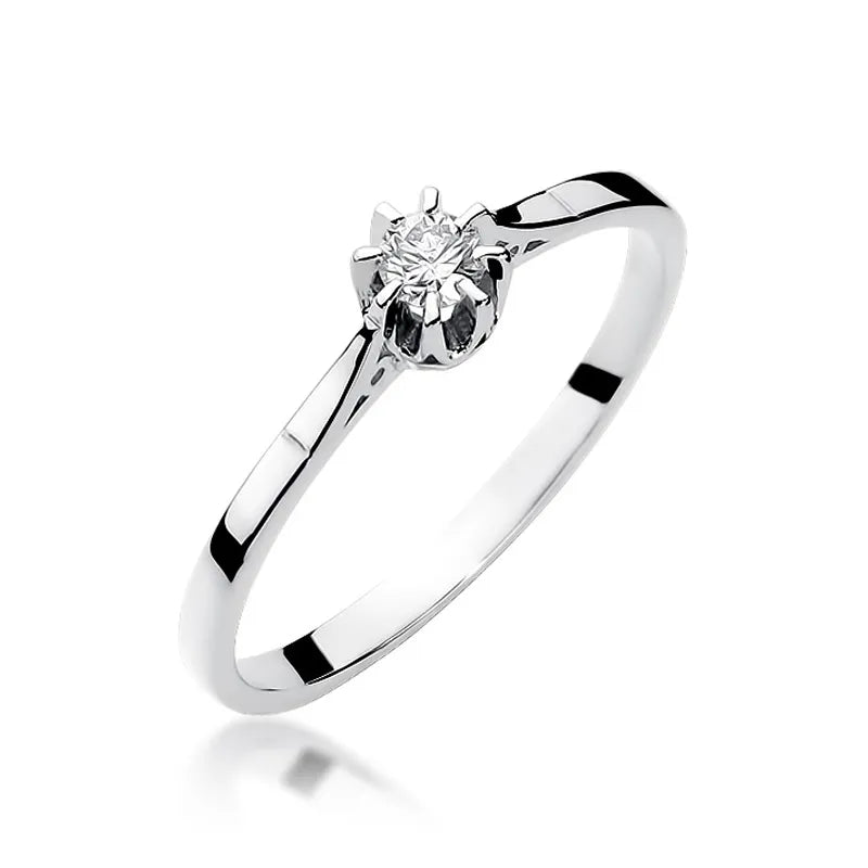 zlatý prsteň s diamantom 0,10 ct w0209-diw-02