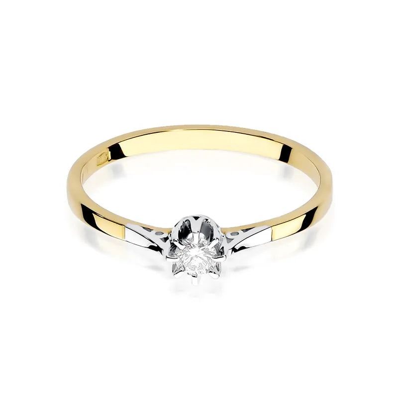 zlatý prsteň s diamantom 0,10 ct w0209-diw-02