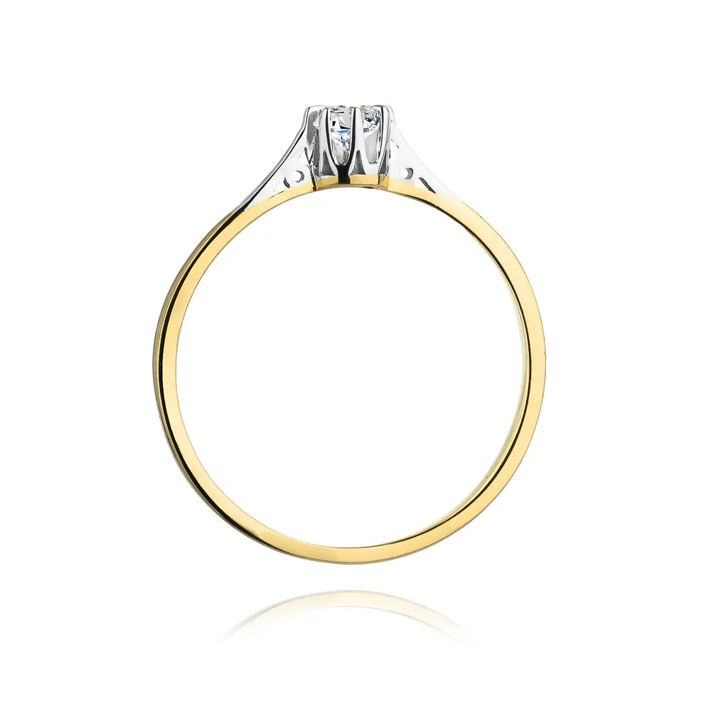 zlatý prsteň s diamantom 0,10 ct w0209-diw-02