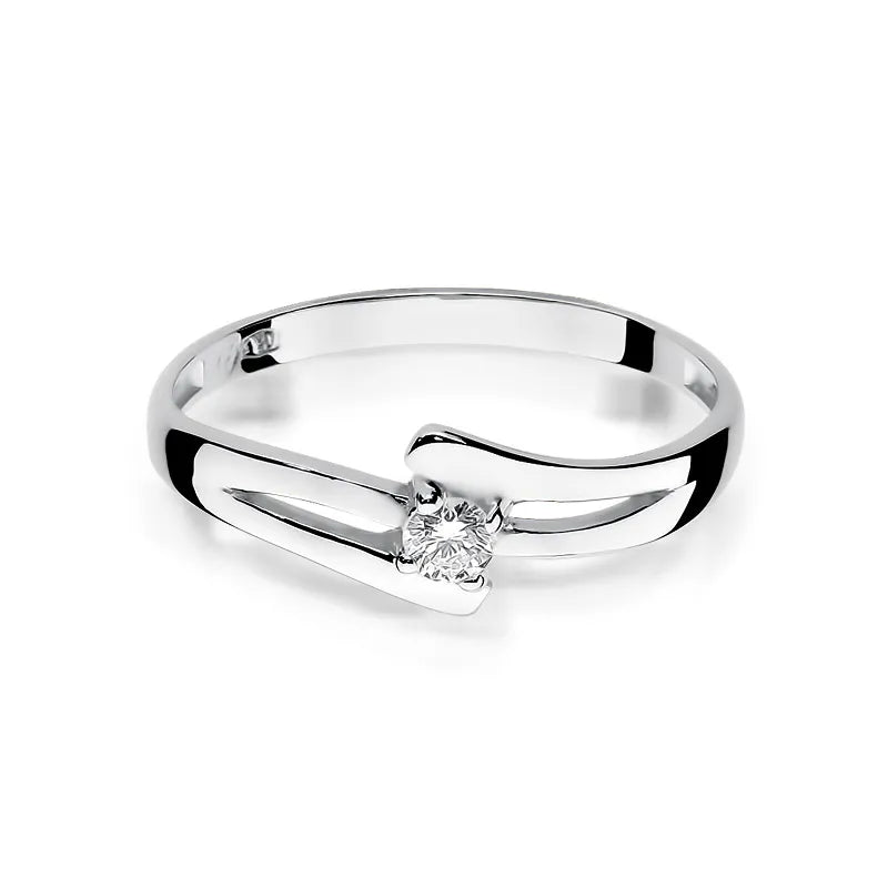zlatý prsteň s diamantom 0,08 ct w0210-diw-01