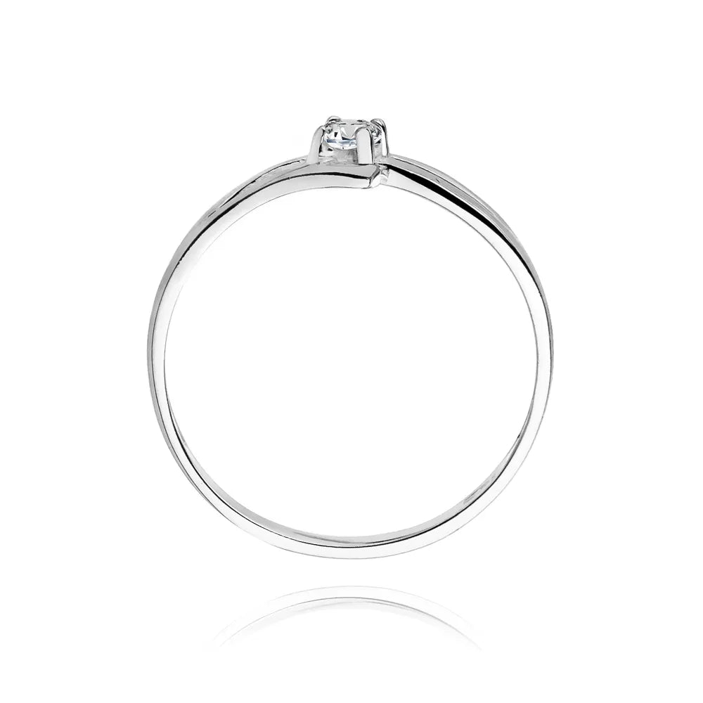 zlatý prsteň s diamantom 0,08 ct w0210-diw-01