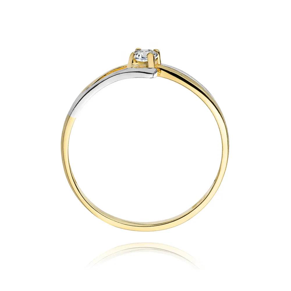 zlatý prsteň s diamantom 0,08 ct w0210-diw-01