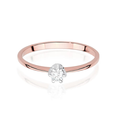 zlatý prsteň s diamantom 0,12 ct w0220-diw-01