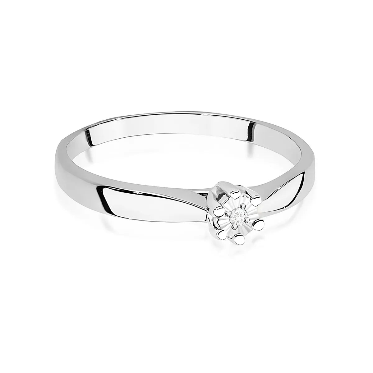 zlatý prsteň s diamantom 0,01 ct w0222-diw-12