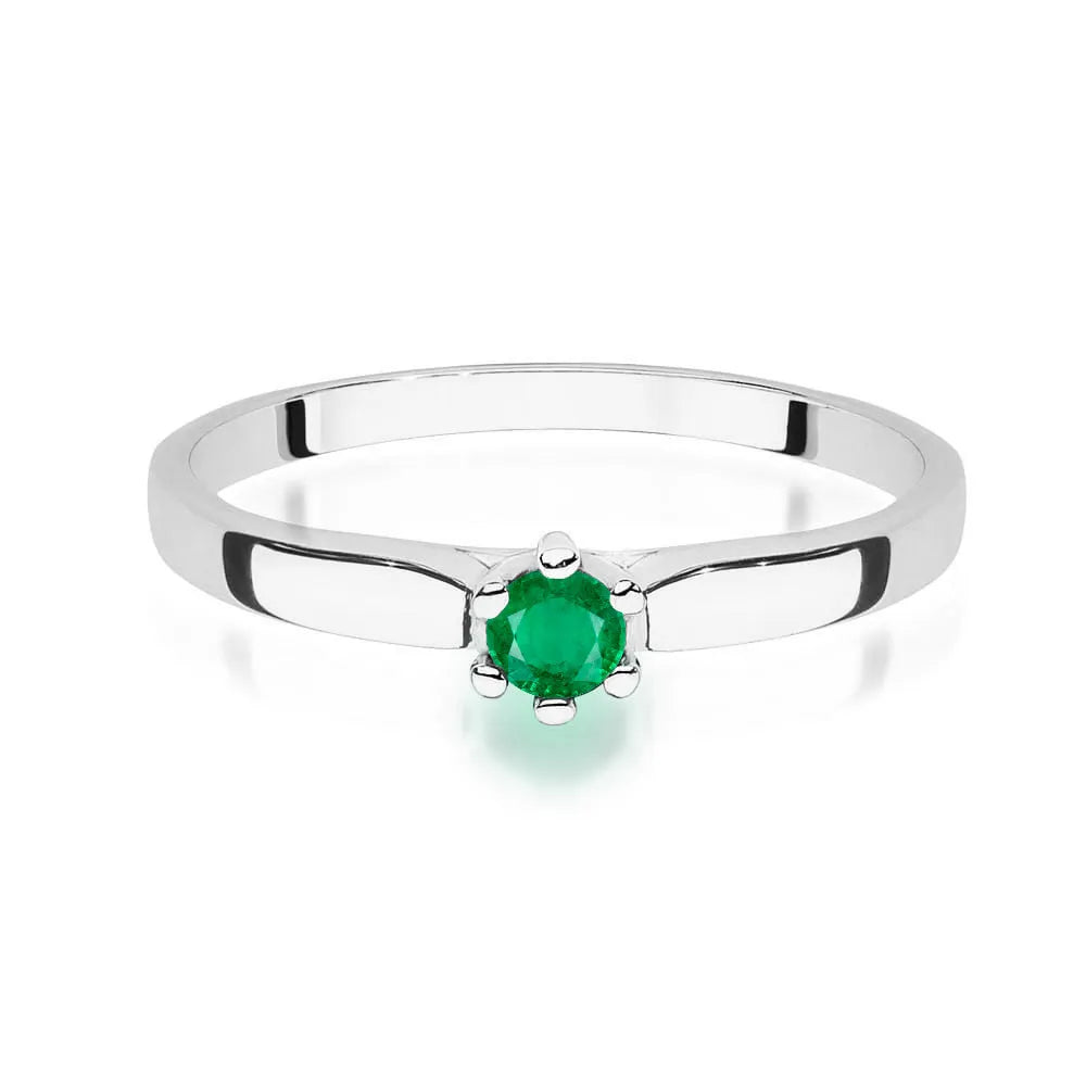 zlatý prsteň s 0,15 ct smaragdom w0222-emg-02