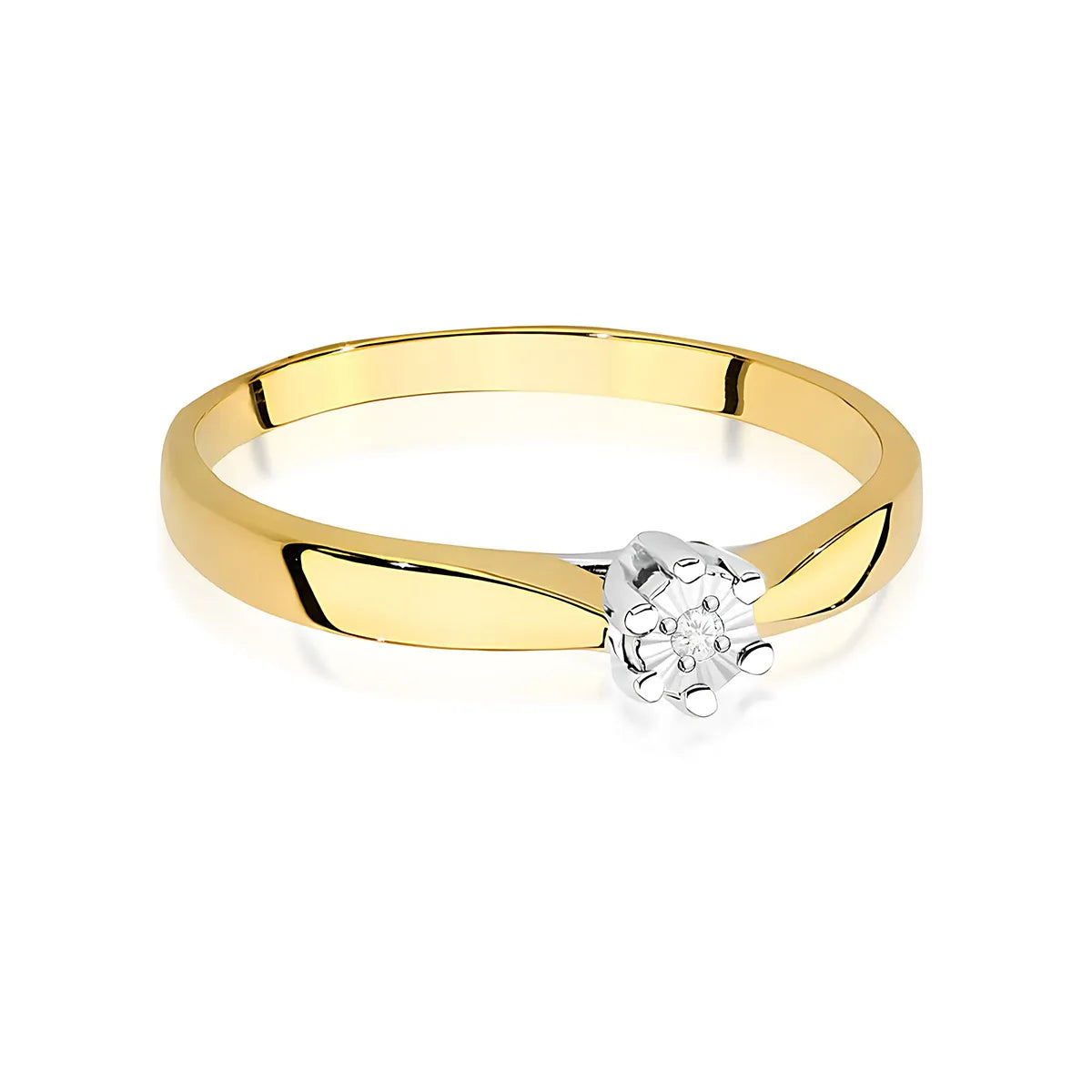 zlatý prsteň s diamantom 0,01 ct w0222-diw-12