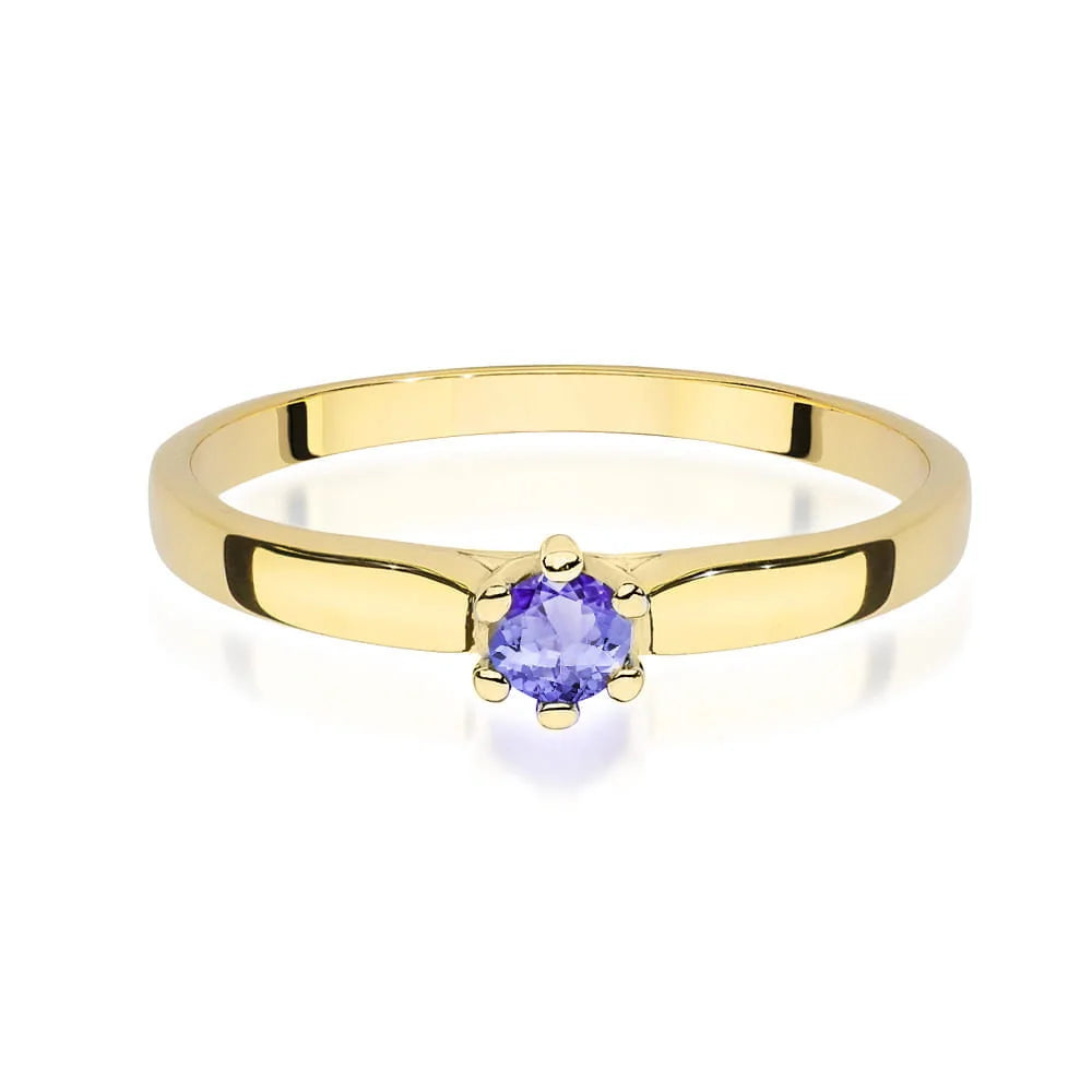 zlatý prsteň s 0,15 ct tanzanitom w0222-tap-02