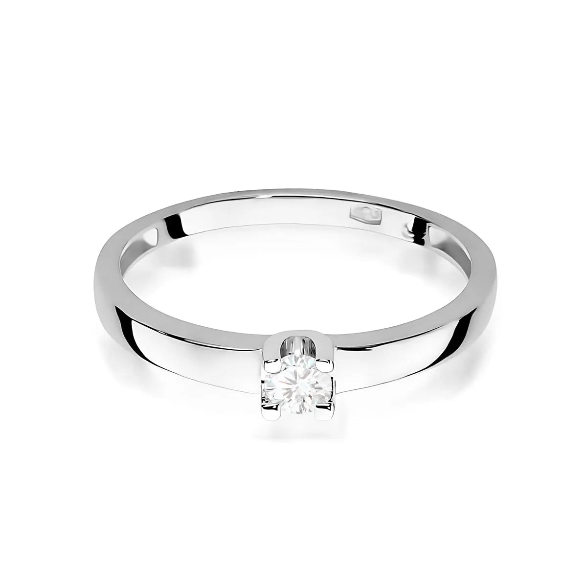 Diamond Engagement Ring in 585 White Gold