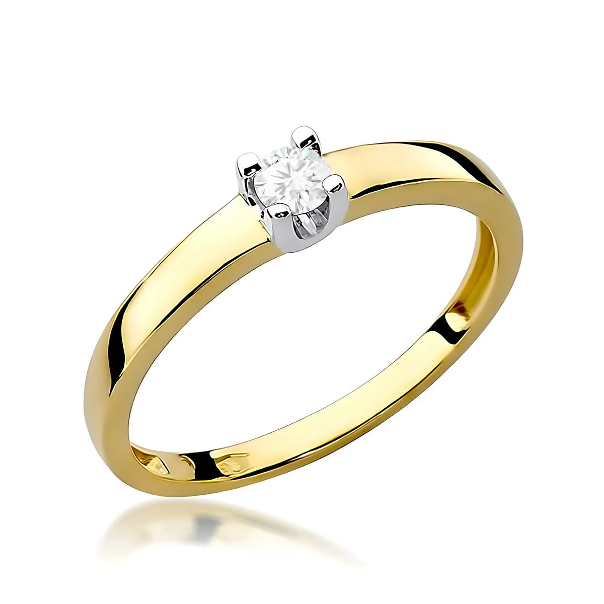 zlatý prsteň s diamantom 0,08 ct w0225-diw-01