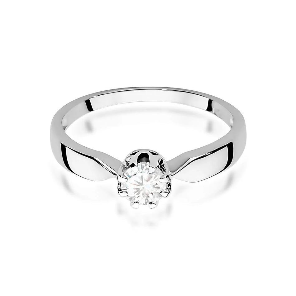 Prsteň z bieleho zlata s 0,40 ct lab-grown diamantom