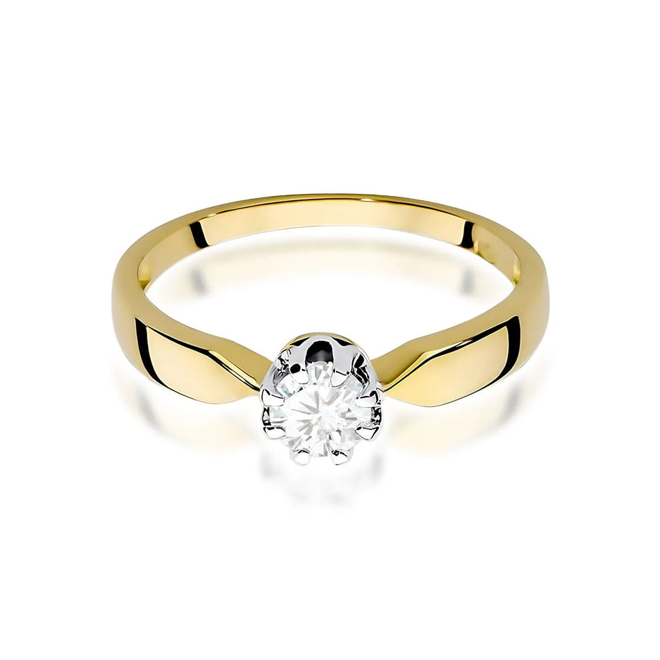 Zlatý prsteň s 0,40 ct lab-grown diamantom