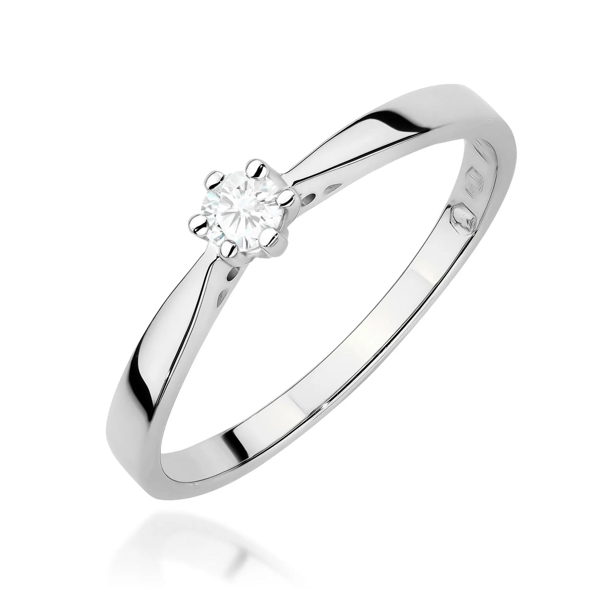 zlatý prsteň s 0,10 ct laboratórnym diamantom w0229-ldw-02