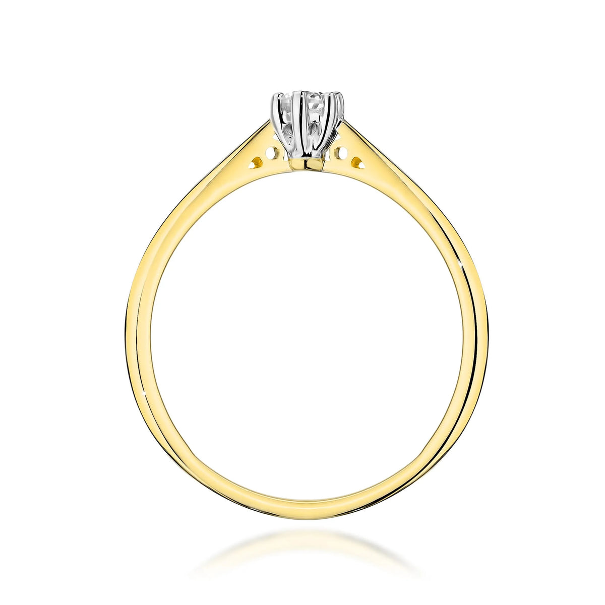 zlatý prsteň s diamantom 0,10 ct w0229-diw-02