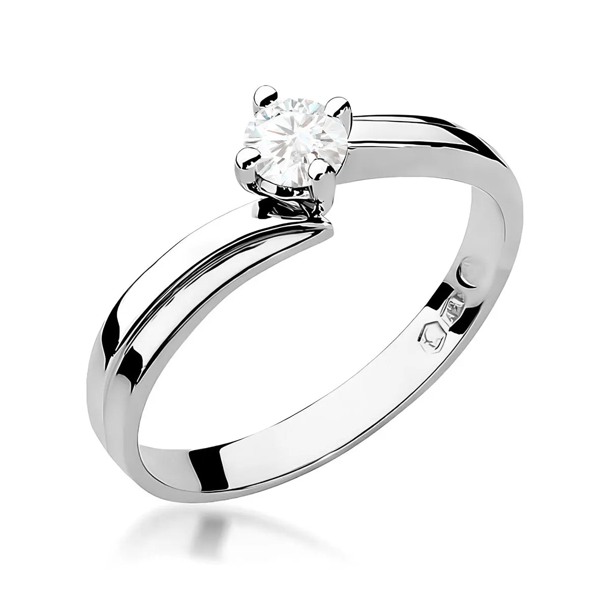 zlatý prsteň s diamantom 0,25 ct w0231-diw-04