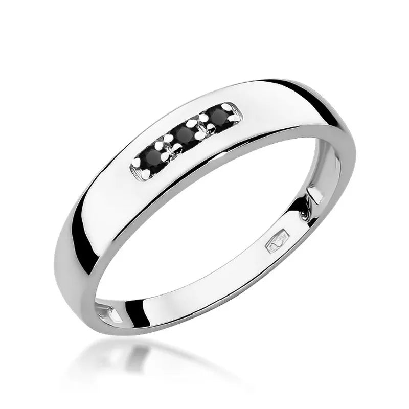 zlatý prsteň s 0,044 ct čiernymi diamantmi w0235-dib-01