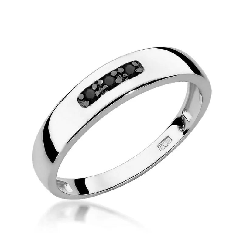 zlatý prsteň s 0,044 ct čiernymi diamantmi w0235-dib-02