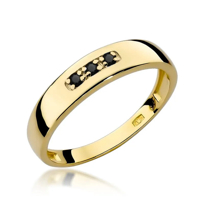 zlatý prsteň s 0,044 ct čiernymi diamantmi w0235-dib-01