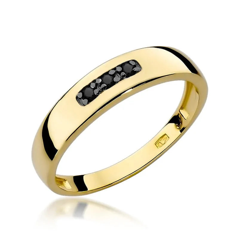 zlatý prsteň s 0,044 ct čiernymi diamantmi w0235-dib-02