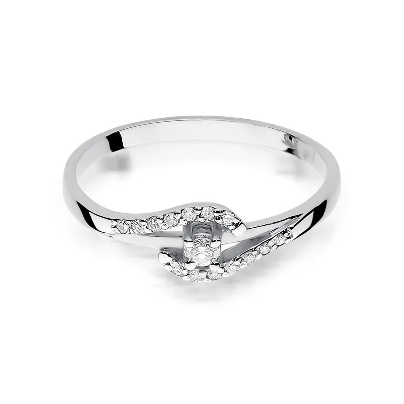 zlatý prsteň s diamantmi 0,04 ct a 0,07 ct w0237-diw-01