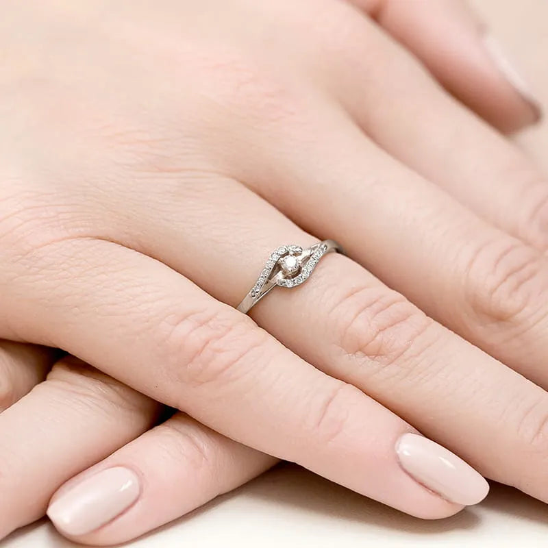 zlatý prsteň s diamantmi 0,04 ct a 0,07 ct w0237-diw-01