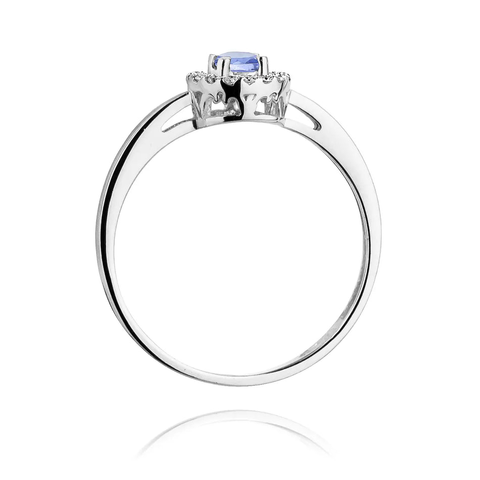 zlatý prsteň s 0,15 ct tanzanitom a 0,08 ct diamantmi w0238-tap-01