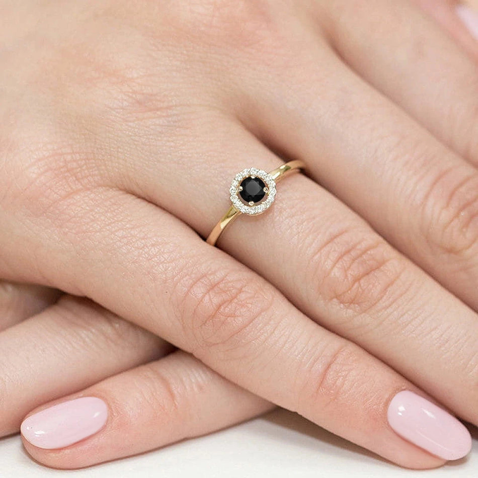 Zlatý prsteň s diamantmi 0,12 ct a 0,08 ct