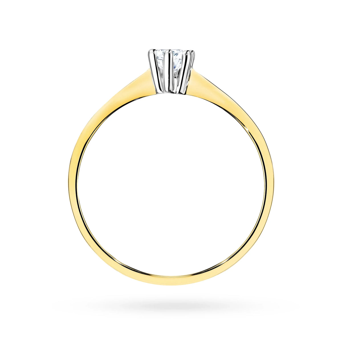 Zlatý prsteň s diamantom 0,20 ct