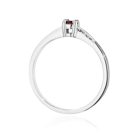 zlatý prsteň s 0,15 ct rubínom a 0,04 ct diamantmi w0258-rur-01