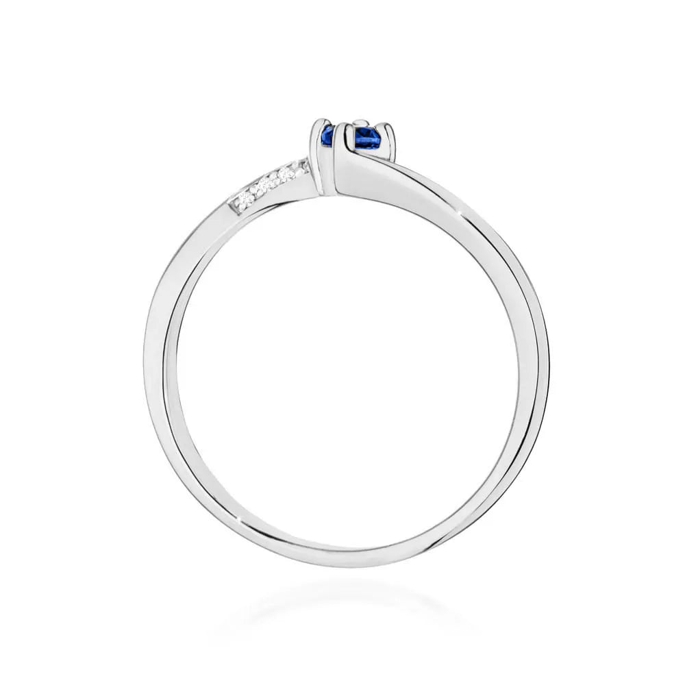 zlatý prsteň s 0,15 ct zafírom a 0,04 ct diamantmi w0262-sab-01