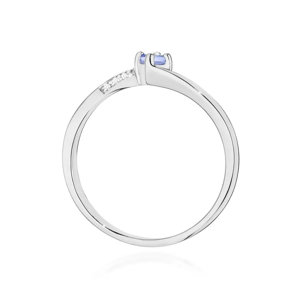 zlatý prsteň s 0,15 ct tanzanitom a 0,04 ct diamantmi w0262-tap-01