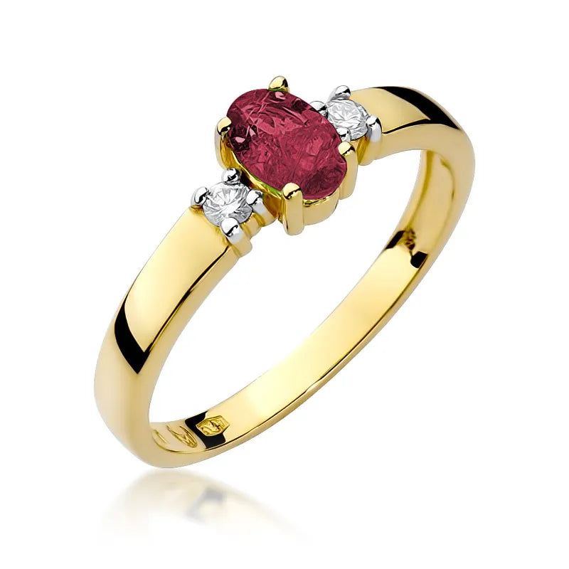 zlatý prsteň s 0,60 ct rubínom a 0,08 ct diamantmi w0264-rur-01