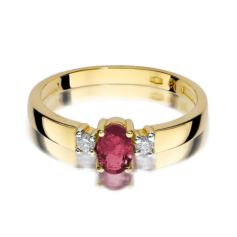 zlatý prsteň s 0,60 ct rubínom a 0,08 ct diamantmi w0264-rur-01