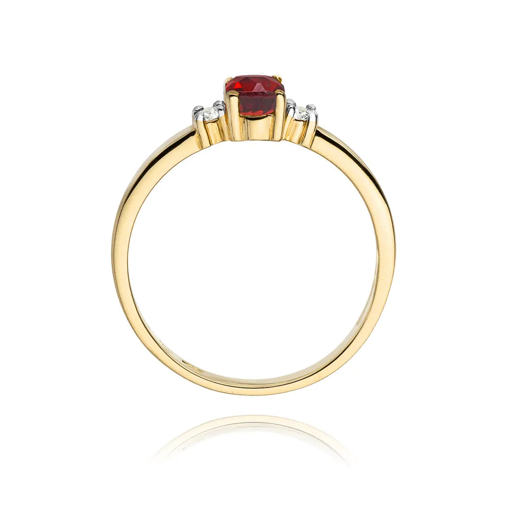 zlatý prsteň s 0,60 ct rubínom a 0,08 ct diamantmi w0264-rur-01