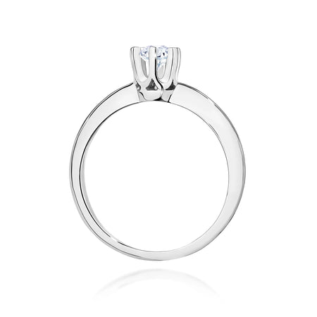 Lab-grown Diamond Engagement Ring in 585 White Gold