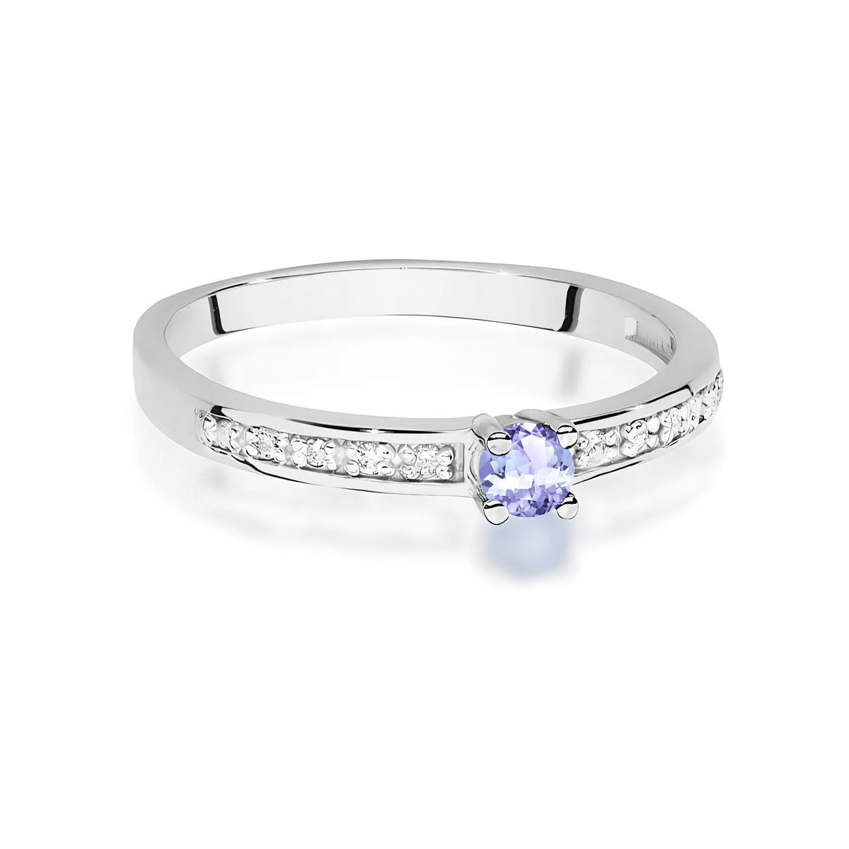 zlatý prsteň s 0,15 ct tanzanitom a 0,05 ct diamantmi w0288-tap-01