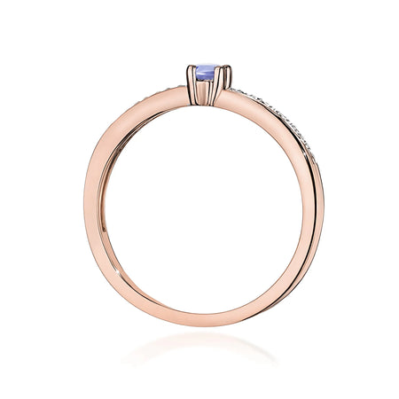 zlatý prsteň s 0,15 ct tanzanitom a 0,05 ct diamantmi w0288-tap-01