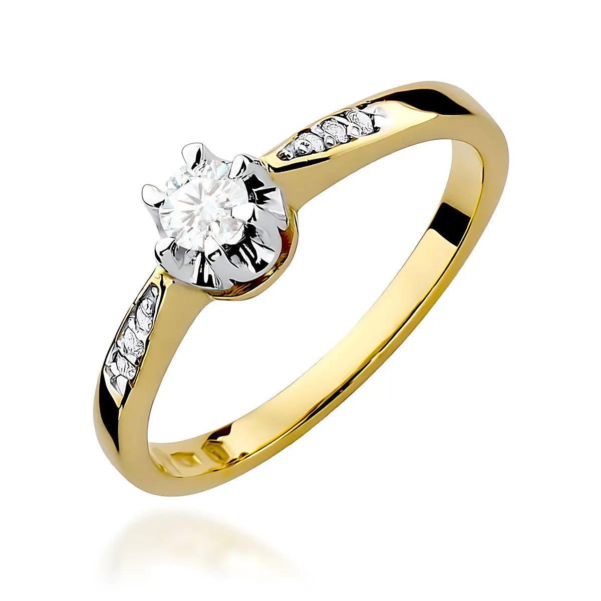 zlatý prsteň s diamantmi 0,23 ct a 0,052 ct w0291-diw-02