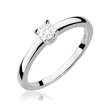 Zásnubný prsteň s diamantmi Lab-grown v 585 bielom zlate