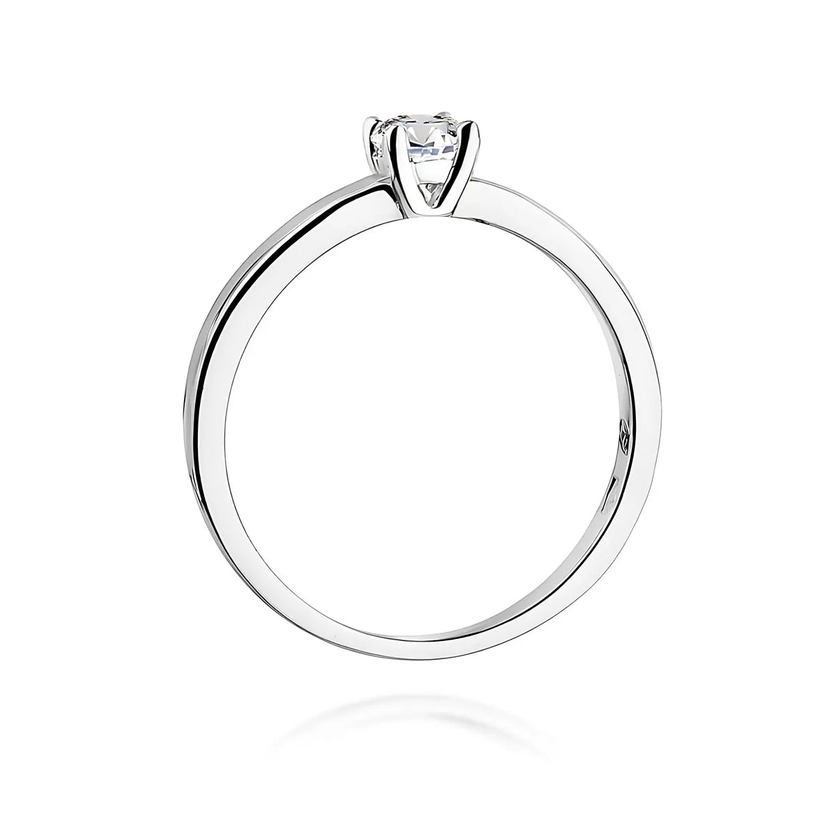 Zásnubný prsteň s diamantmi Lab-grown v 585 bielom zlate