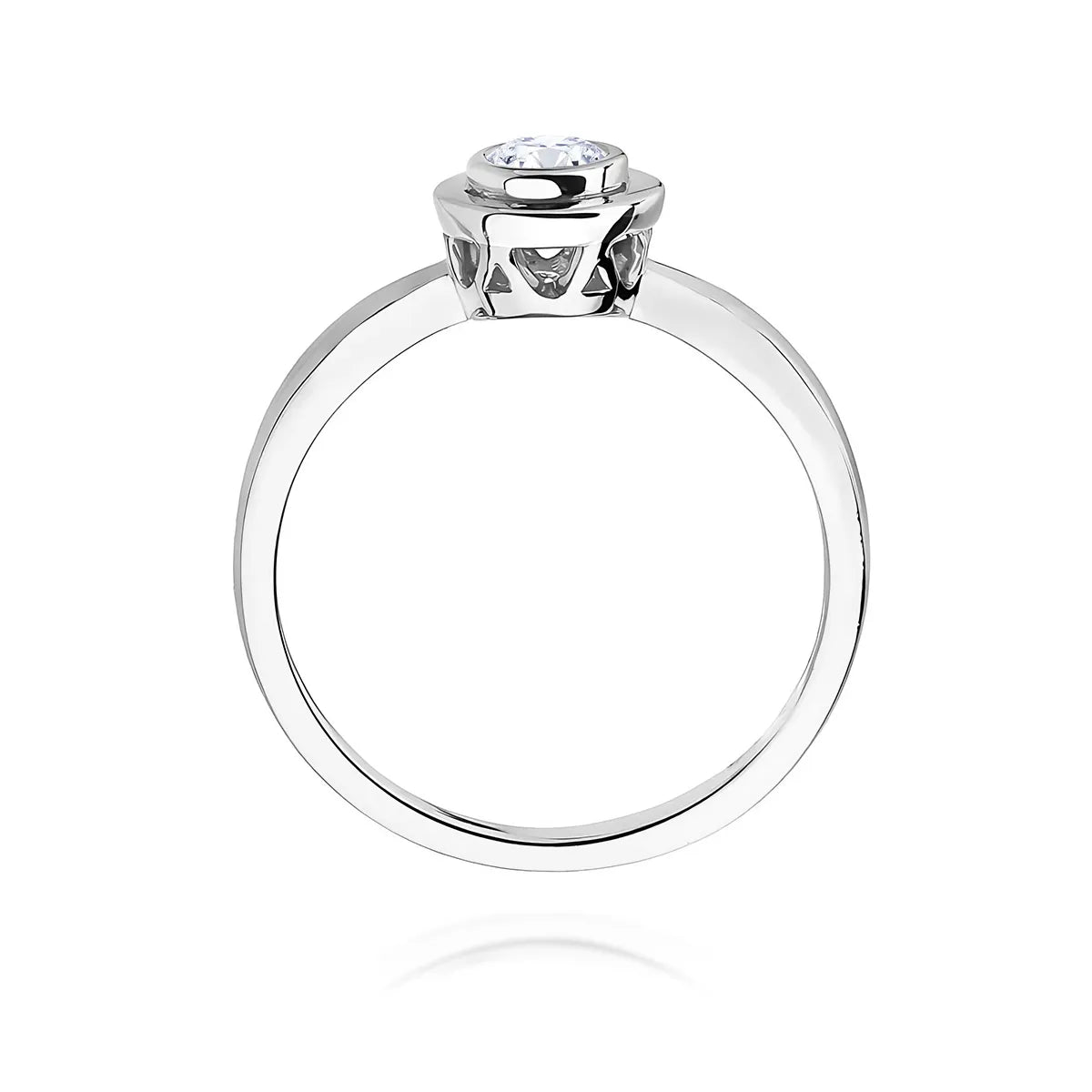 Zásnubný prsteň s diamantmi v 585 bielom zlate