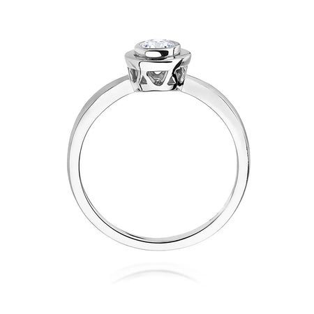 Zásnubný prsteň s diamantmi v 585 bielom zlate