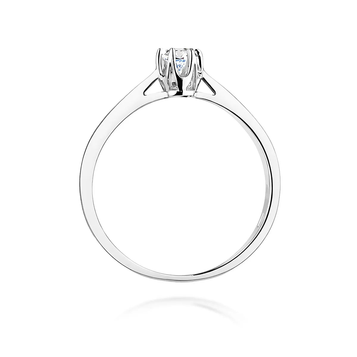 Zásnubný prsteň s diamantmi Lab-grown v 585 bielom zlate