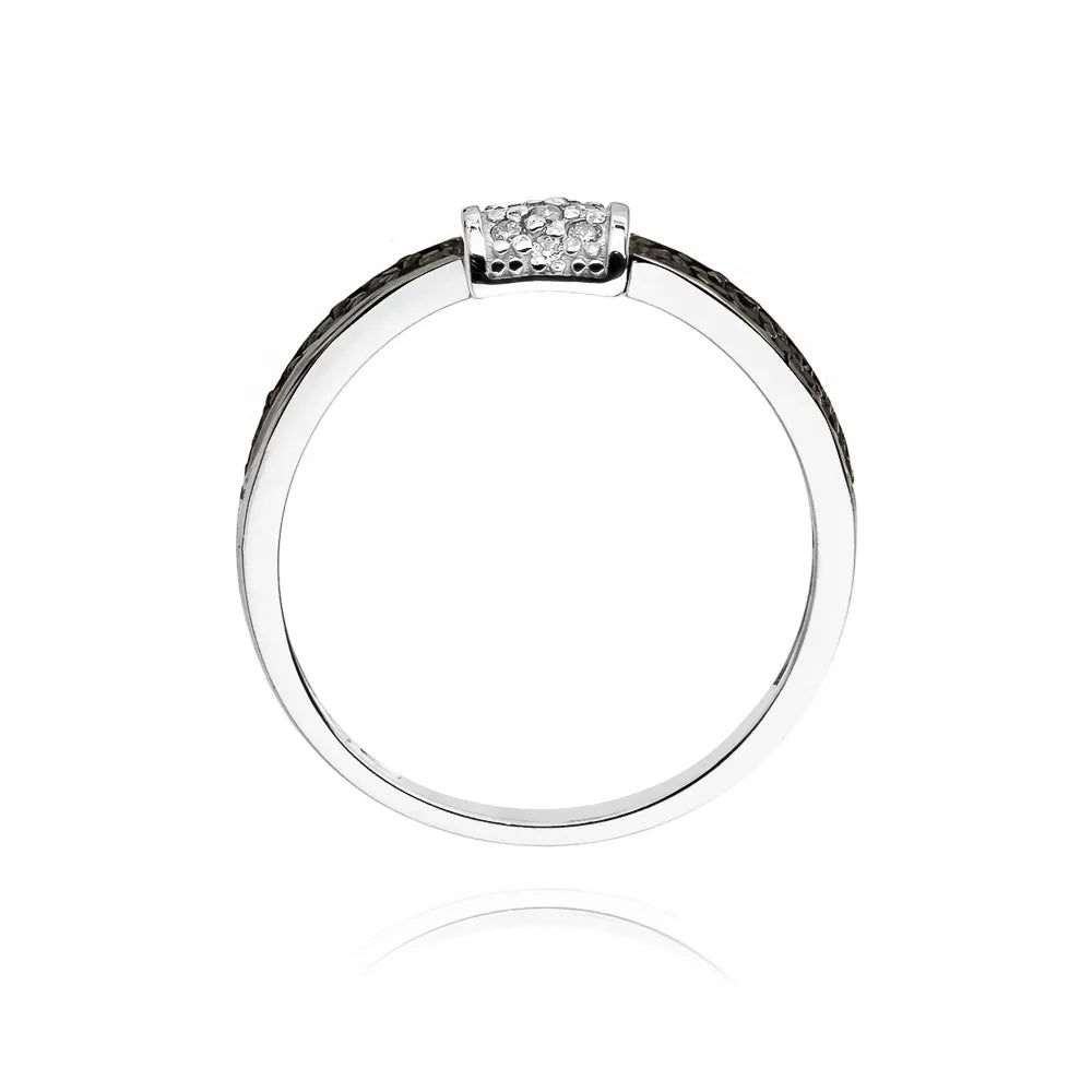 sada zlatých prsteňov s čiernymi a bielymi diamantmi 0,19 ct w0297-xxx-02