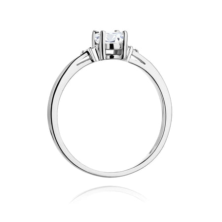 Lab-grown Diamond Engagement Ring in 585 White Gold