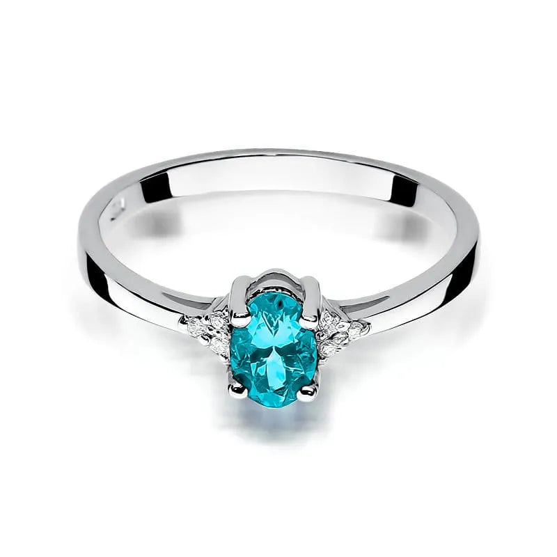 zlatý prsteň s topásom 0,50 ct a diamantmi 0,052 ct w0301-tob-01
