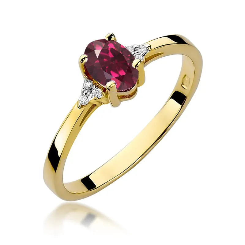 zlatý prsteň s 0,50 ct rodolitom a 0,052 ct diamantmi w0301-rhr-01