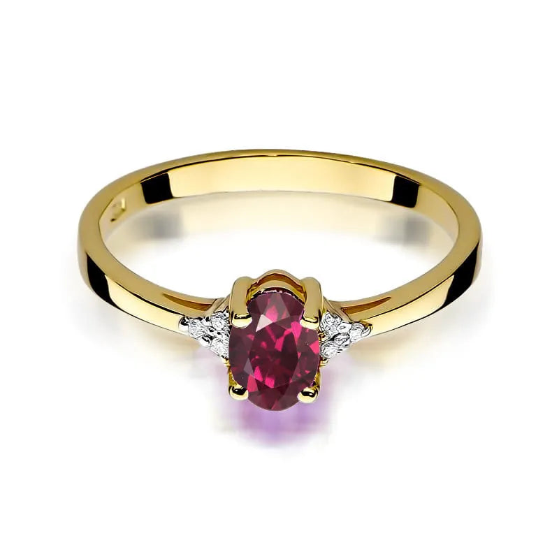 zlatý prsteň s 0,50 ct rodolitom a 0,052 ct diamantmi w0301-rhr-01