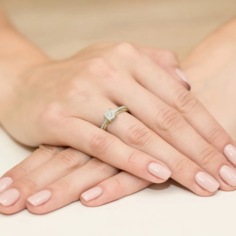 zlatý prsteň s diamantmi 0,08 ct a 0,178 ct w0302-diw-01